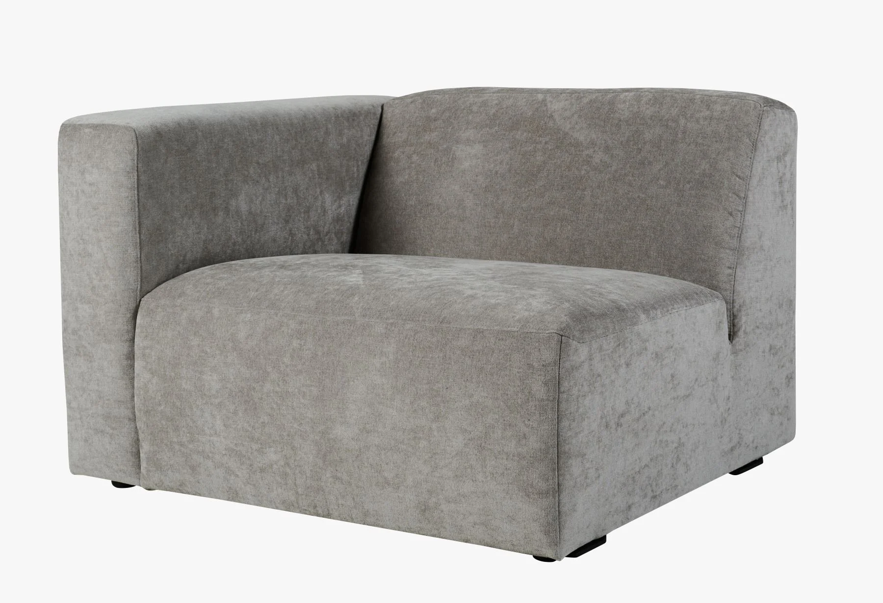 Modulsofa 1,5 seter m/armlene venstre grå - 110x93x73 cm