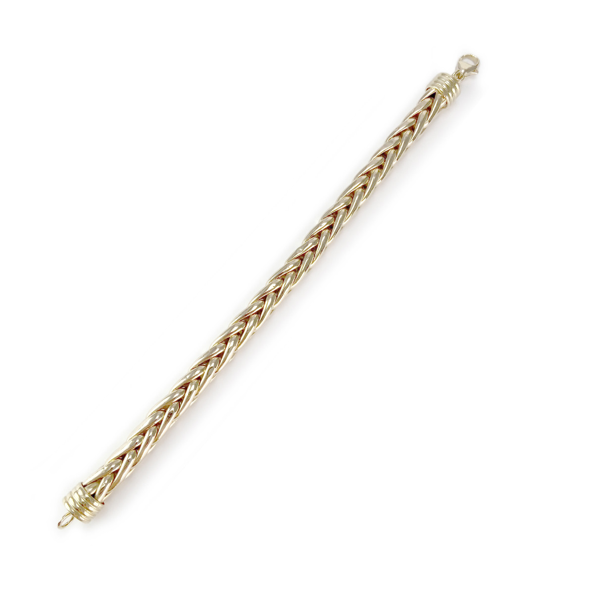 Bracelet d'occasion or 750 jaune maille palmier 18 cm