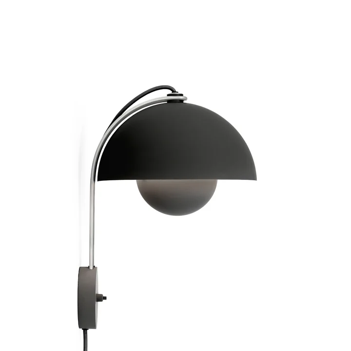 &Tradition - Flowerpot Wandleuchte VP8, matt schwarz