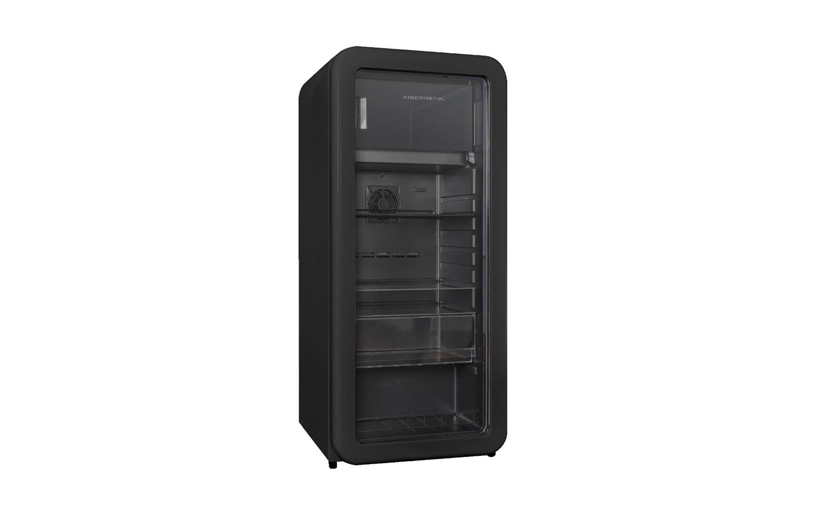 Getränkekühlschrank RKS149 Rechts, Schwarz<br>Retrokühlschrank