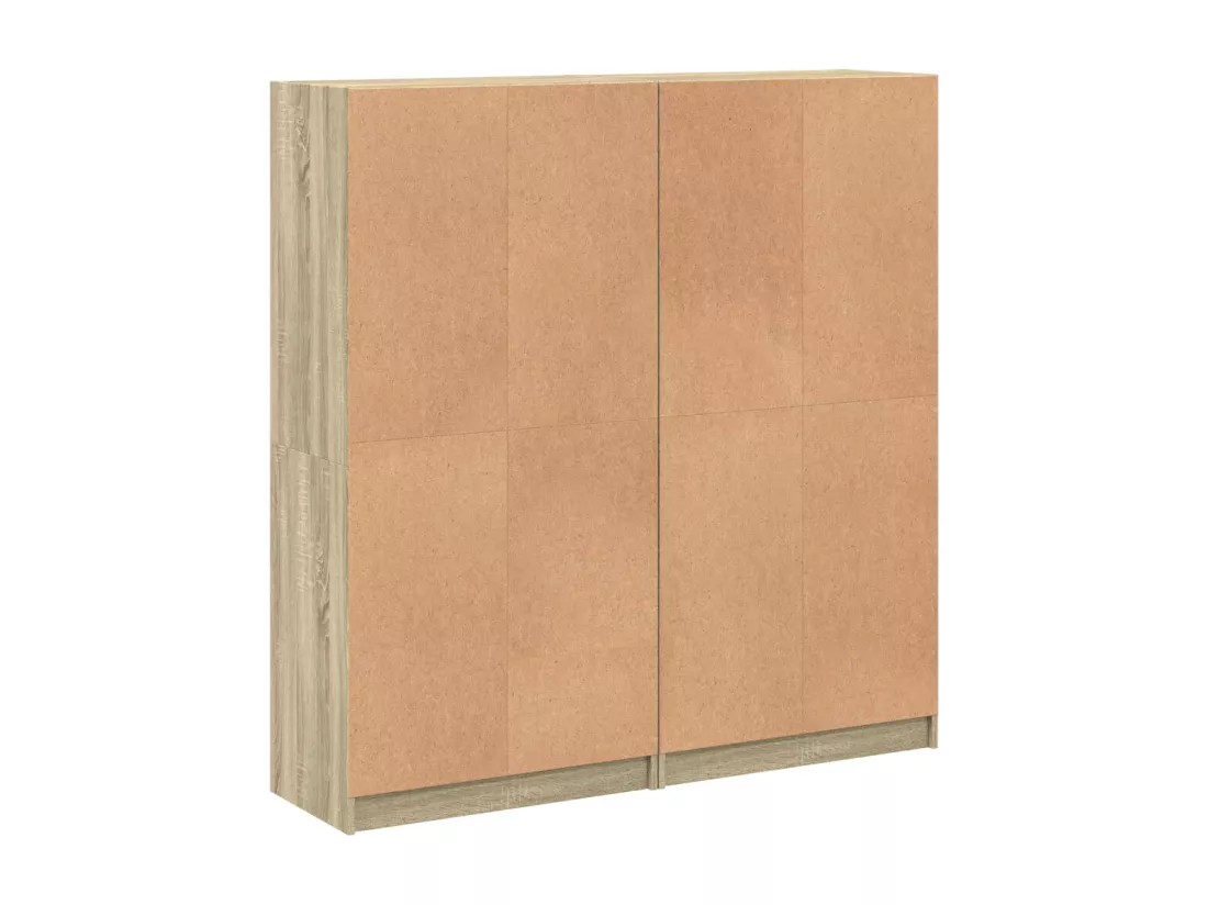 Bibliothèque avec portes chêne sonoma 136x37x142 cm