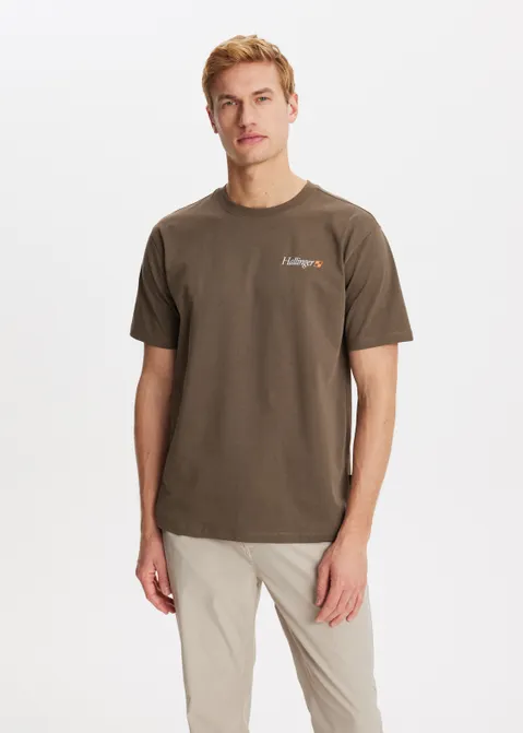 T-shirt met print atlantic khaki (KHAKI)