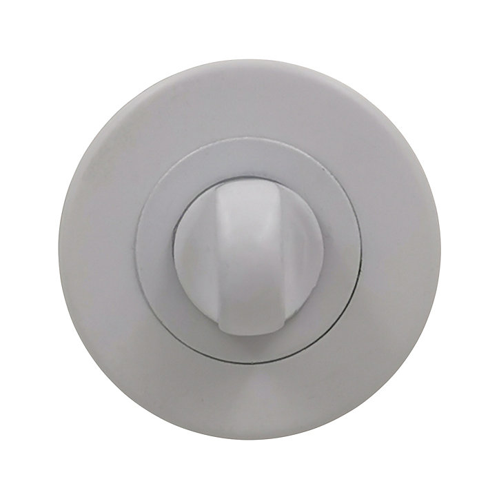 Rosace de fonction rond à visser à condamnation Duod acier mat blanc Ø52mm