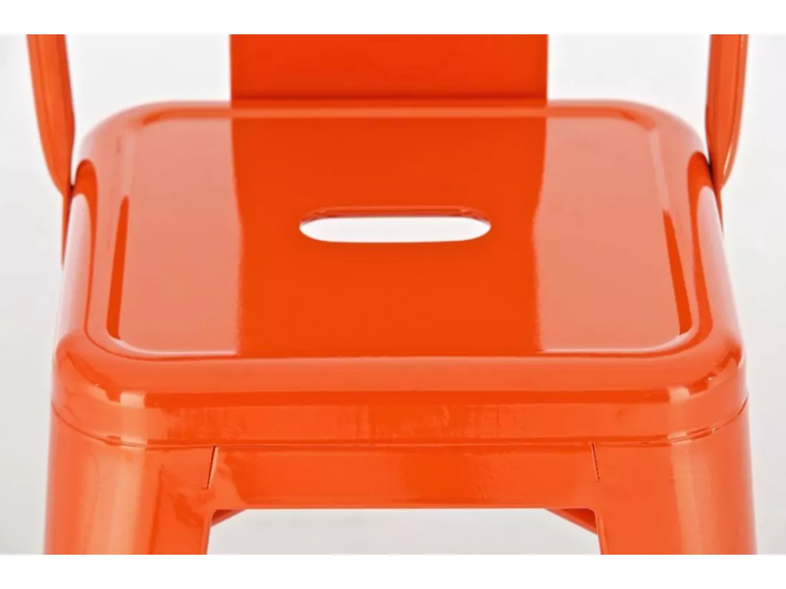 Lot de 2 Tabouret de bar - Métal & Métal - Orange - Mason