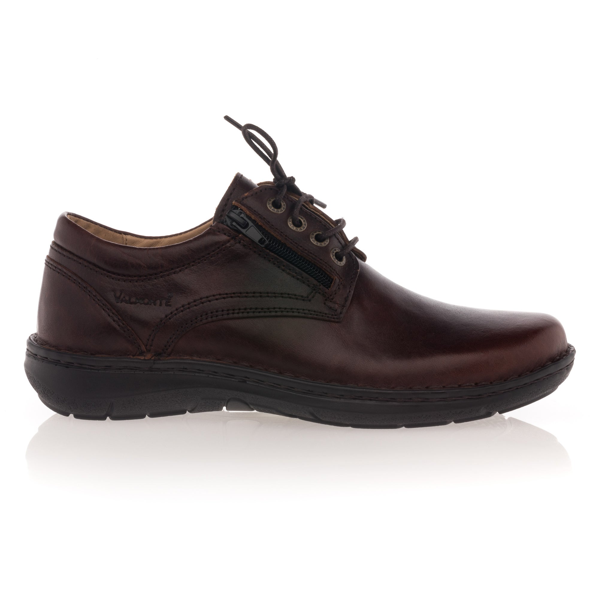 Derbies pieds sensibles Homme en cuir cognac