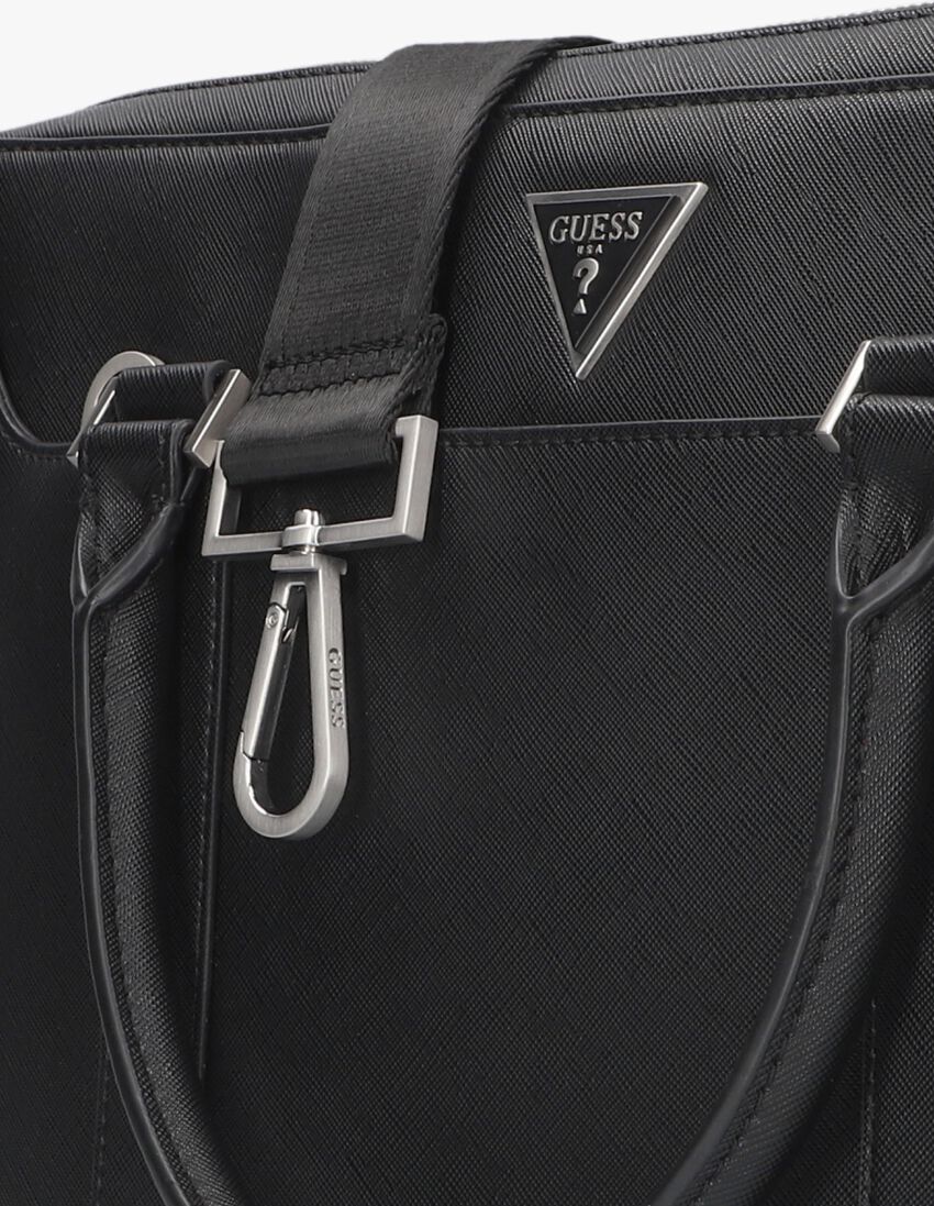 GUESS zwarte guess laptoptas crts sffn smrt doc case w hndl