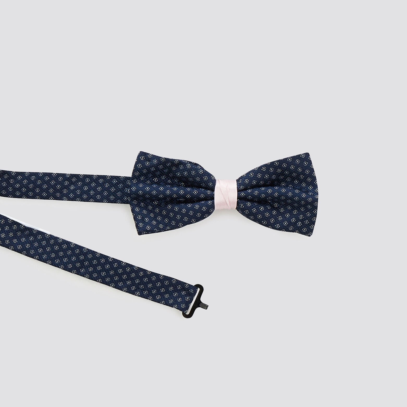 Nœud papillon à motif fleuri Bleu foncé
