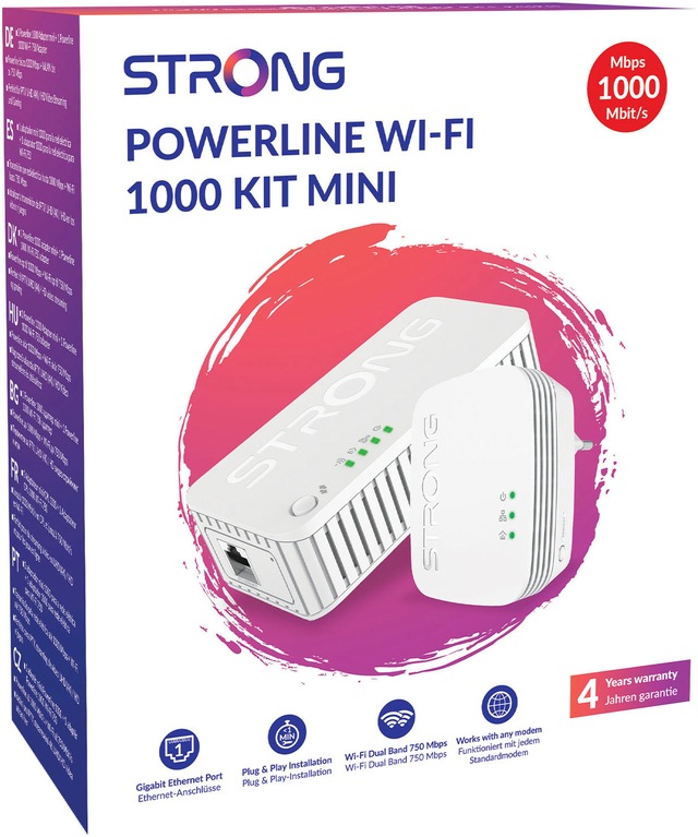 Strong Reichweitenverstärker »Powerline MINI WiFi 1000 Mbit/s Set (2 Einheiten)«