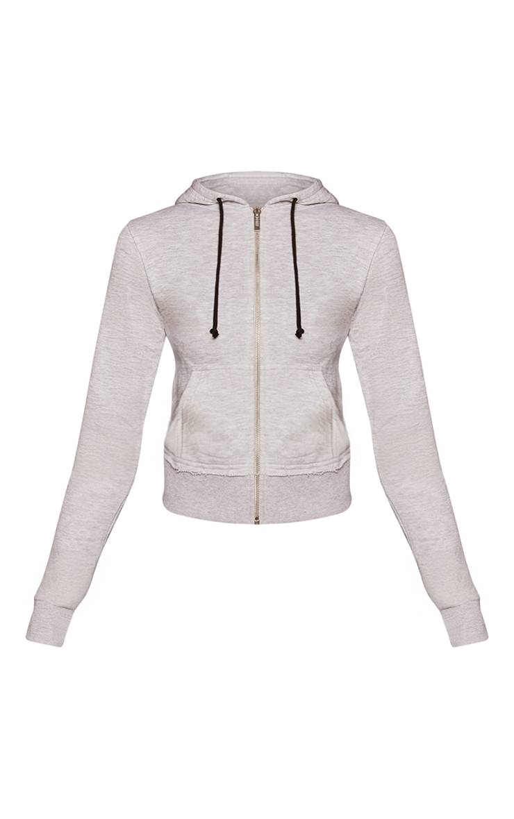 Gris Cendré Sweat À Casynthétiqueche Ajusté Avec Cordon Contrasté