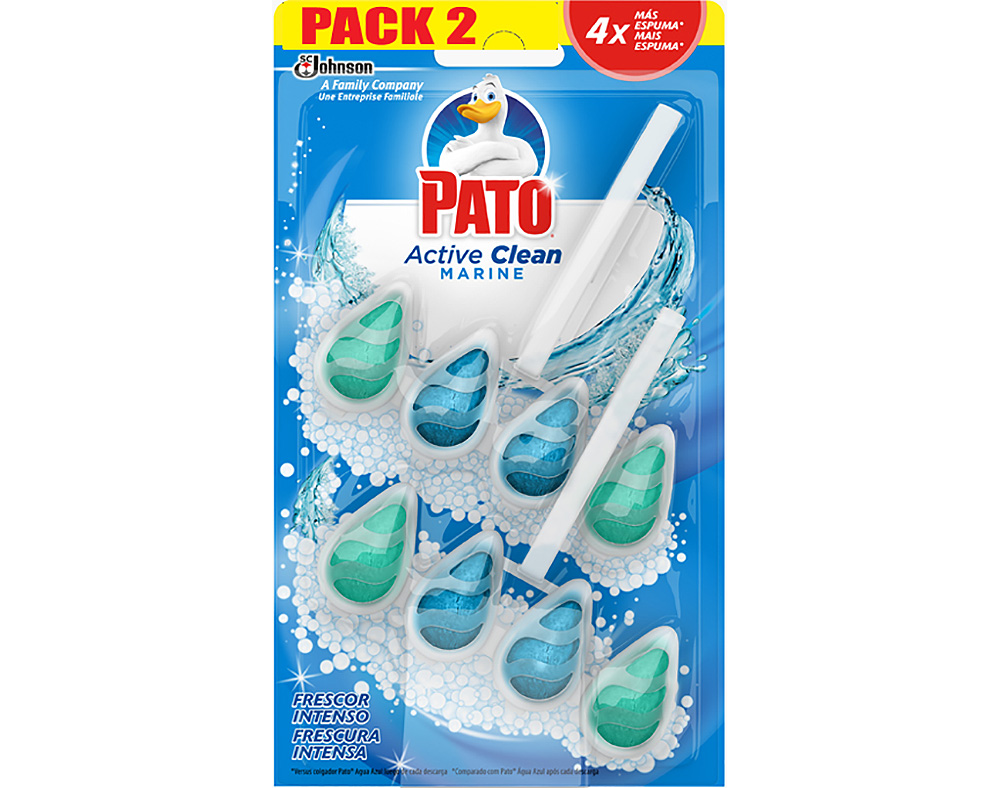 BLOCO PATO SANITÁRIO ACTIVE CLEAN MARINHO 2X38.6G