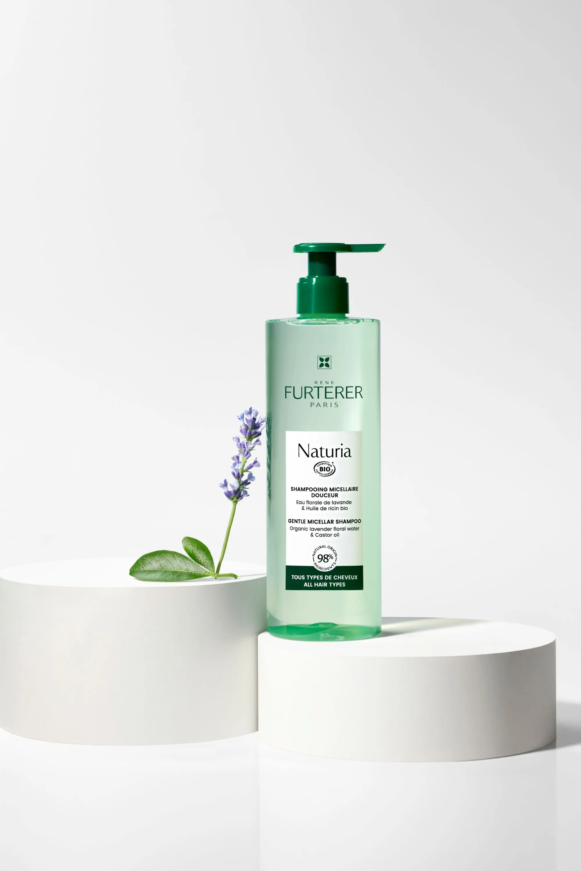 René Furterer Shampoing micellaire rechargeable ultra doux sans sulfates Naturia-200 ml