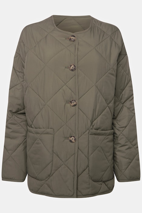 Wende-Steppjacke, 2 Farben, Rundhals, Langarm