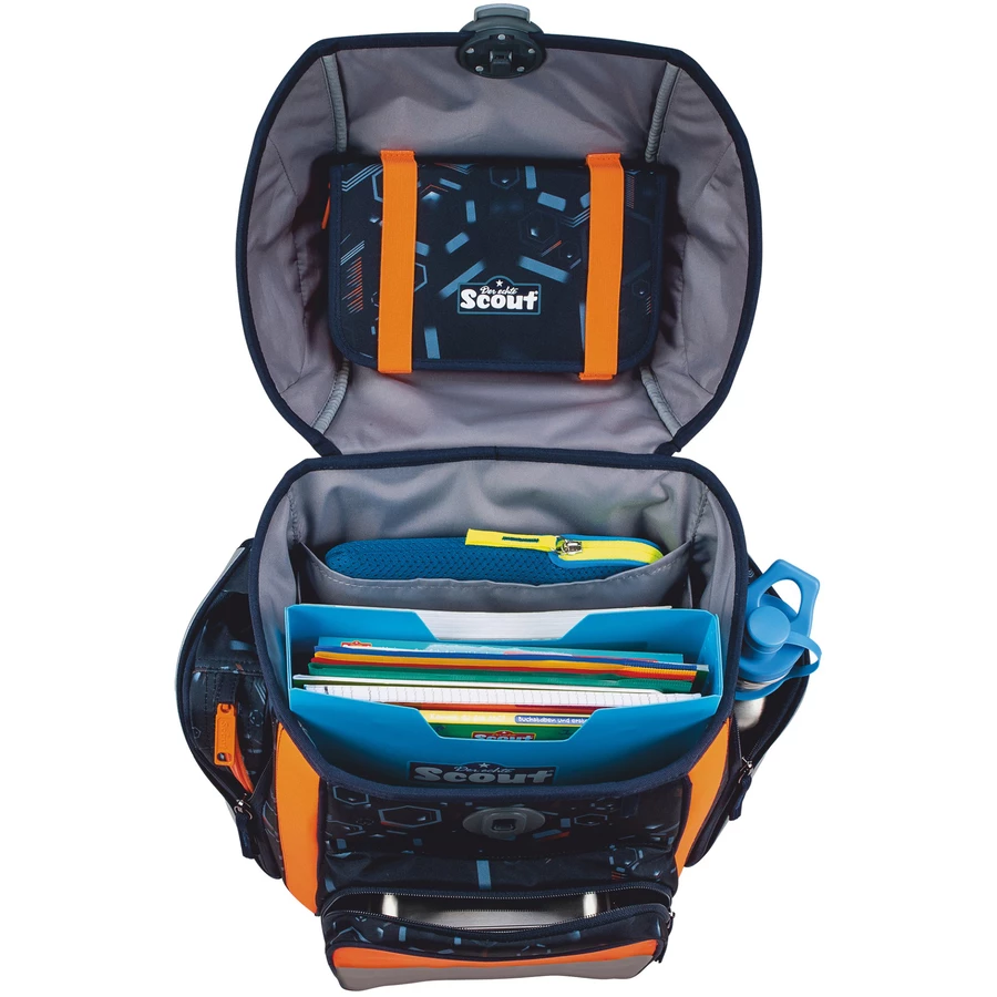 Scout Genius DIN - Schulranzen Set 4 tlg. mit Turnbeutel Space Data