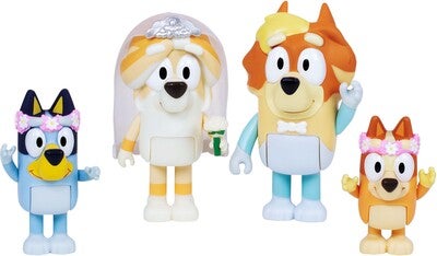 Bluey Figursett Bryllup 4-Pack