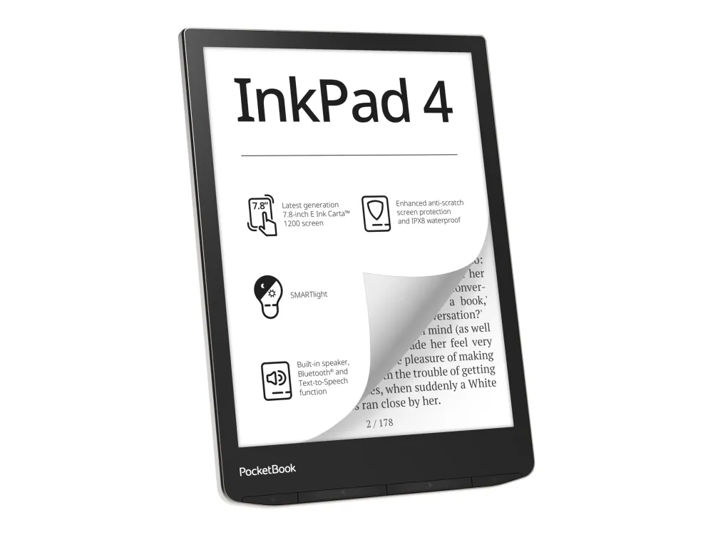 PocketBook InkPad 4 - eBook læser - Linux 3.10.65 - 32 GB - 7.8
