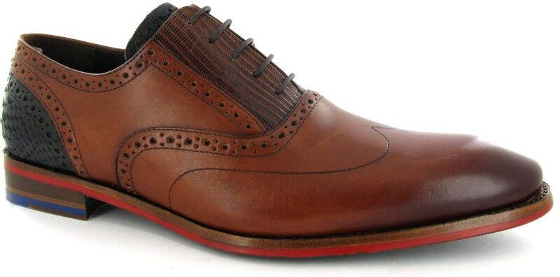 Floris van bommel De Stapper 03.00 Cognac G+Wijdte Veterschoenen