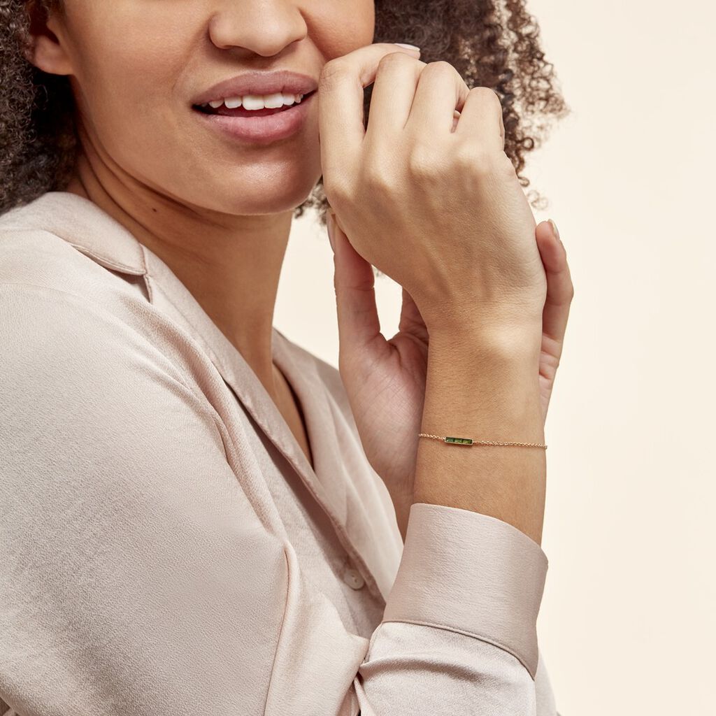 Bracelet Plaqué Or Linnert Oxyde De Zirconium