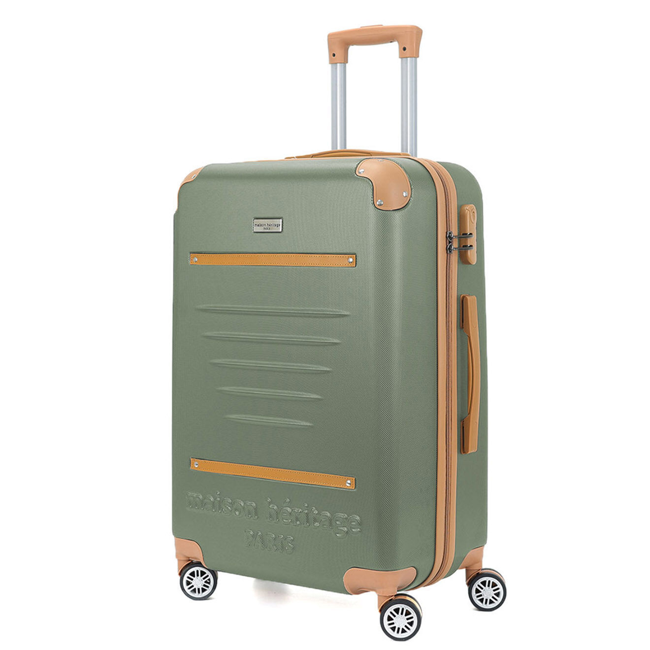 Maison Héritage 2 Valises 4 roues doubles Trocadéro 65/75 cm vert kaki