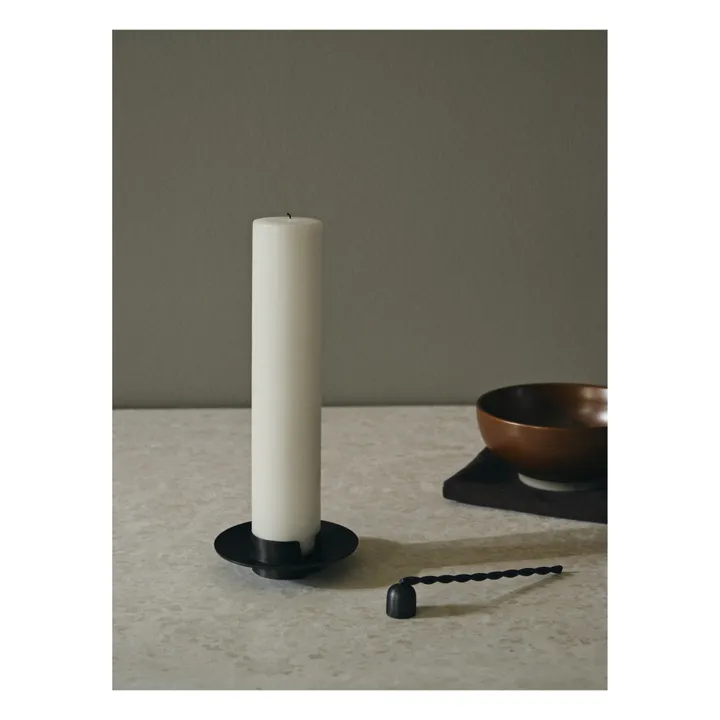Ferm Living Bougeoir Block en laiton | Noir