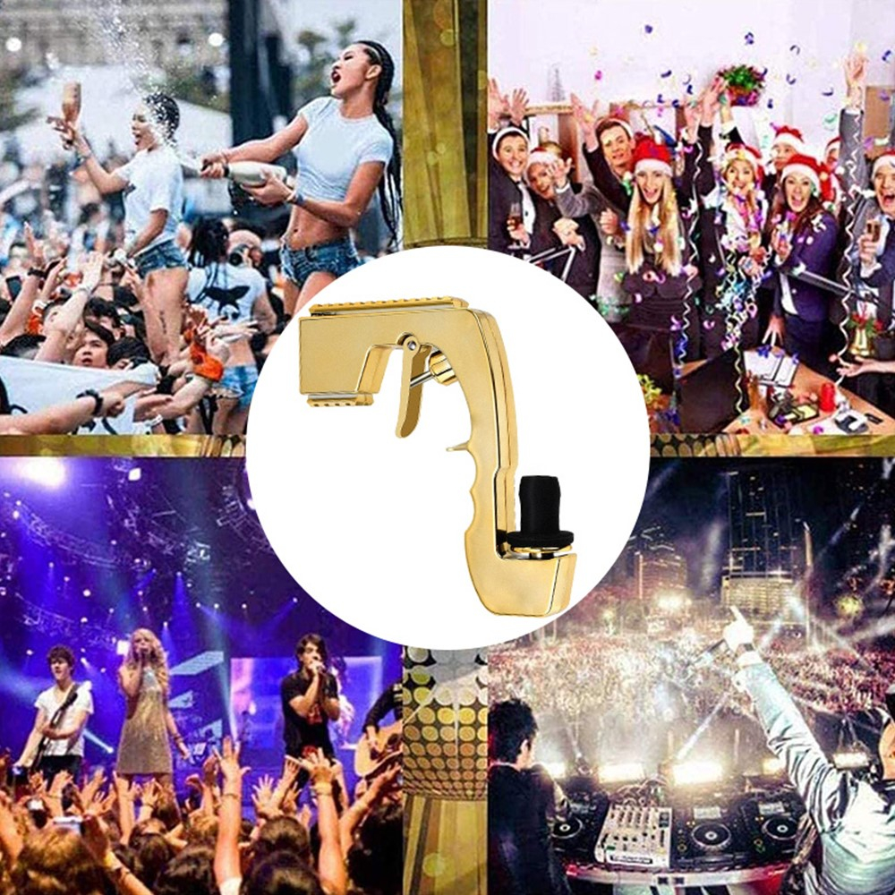 Getränke Spender Party Spritzpistole Flaschen Halter Dispenser für Bier / Champagner / Sekt - Schwarz
