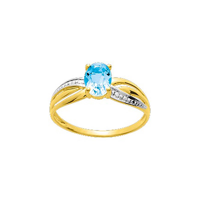 Bague Femme - topaze - Or 18 Carats
