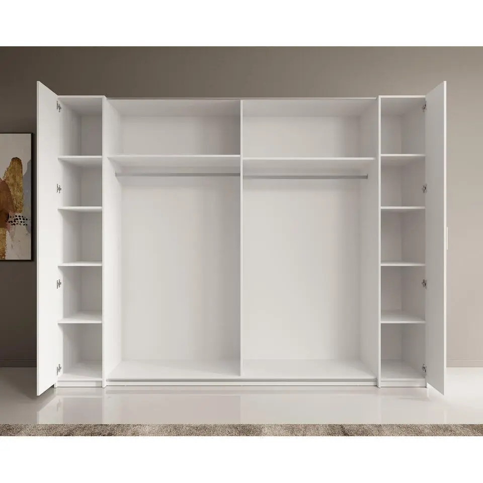 Meubella - Kledingkast Stoke - Wit - 270 cm