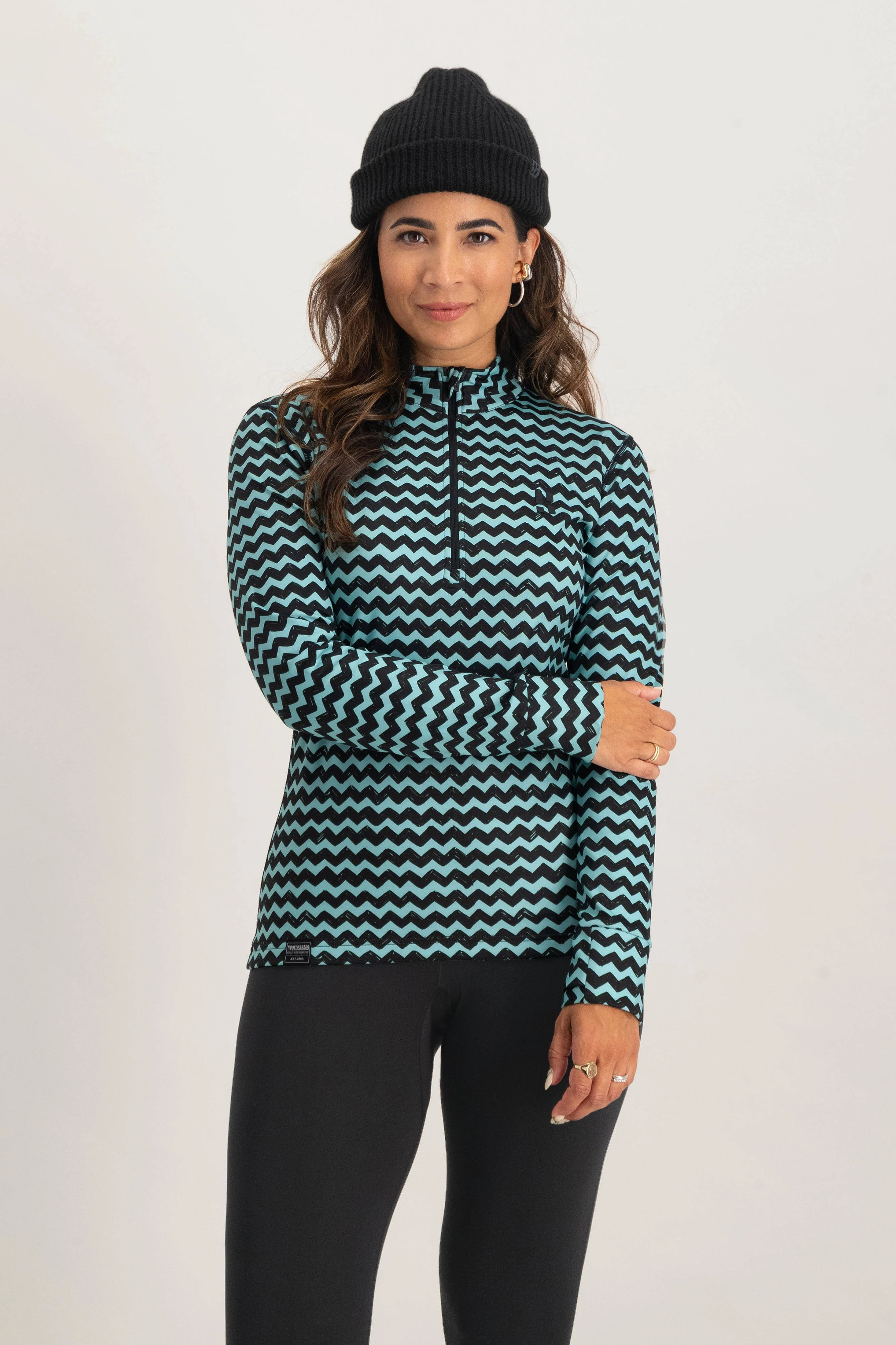 Poederbaas skipyully Arty mintgroen/zwart