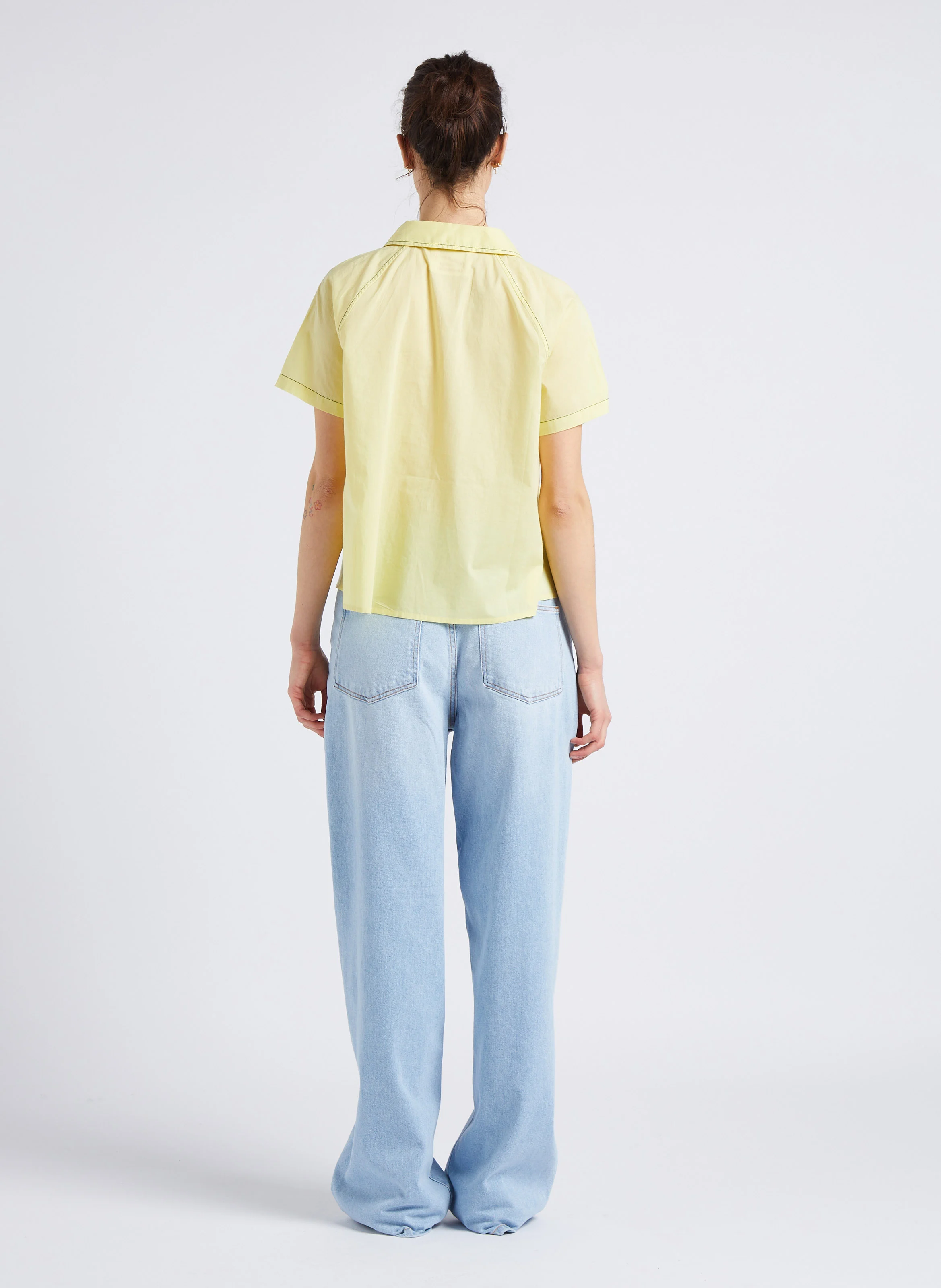 DAWN - Jean large en denim délavé | Bleu