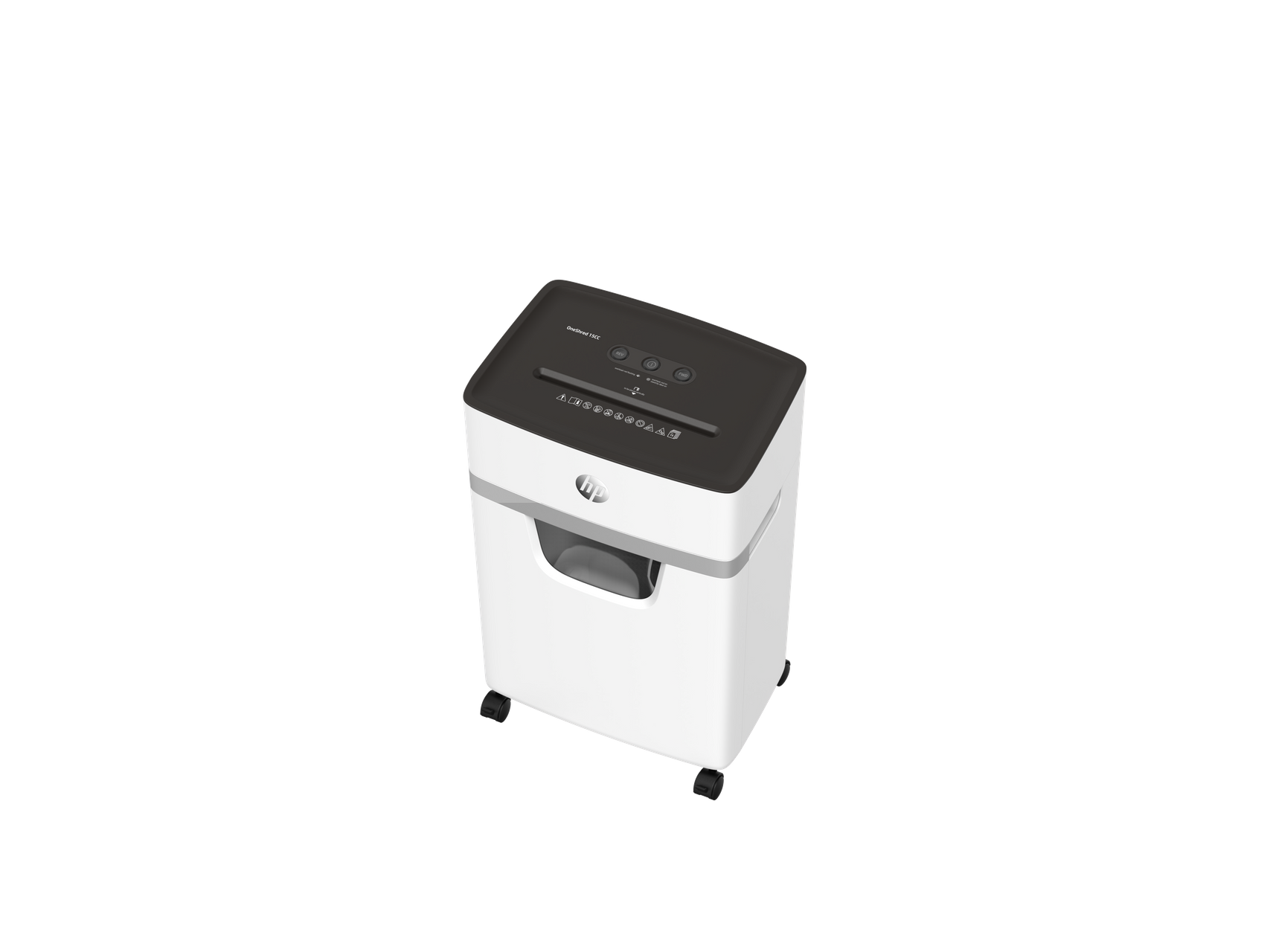 HP Aktenvernichter OneShred 15CC 15 Blatt Papier Kreditkarten Heftklammern