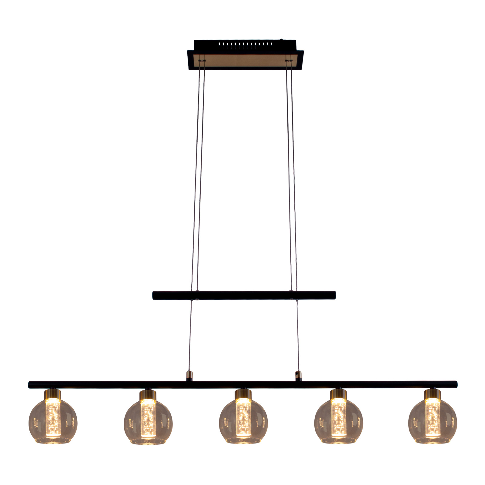 LED-Pendelleuchte BRASS - schwarz - 150 cm