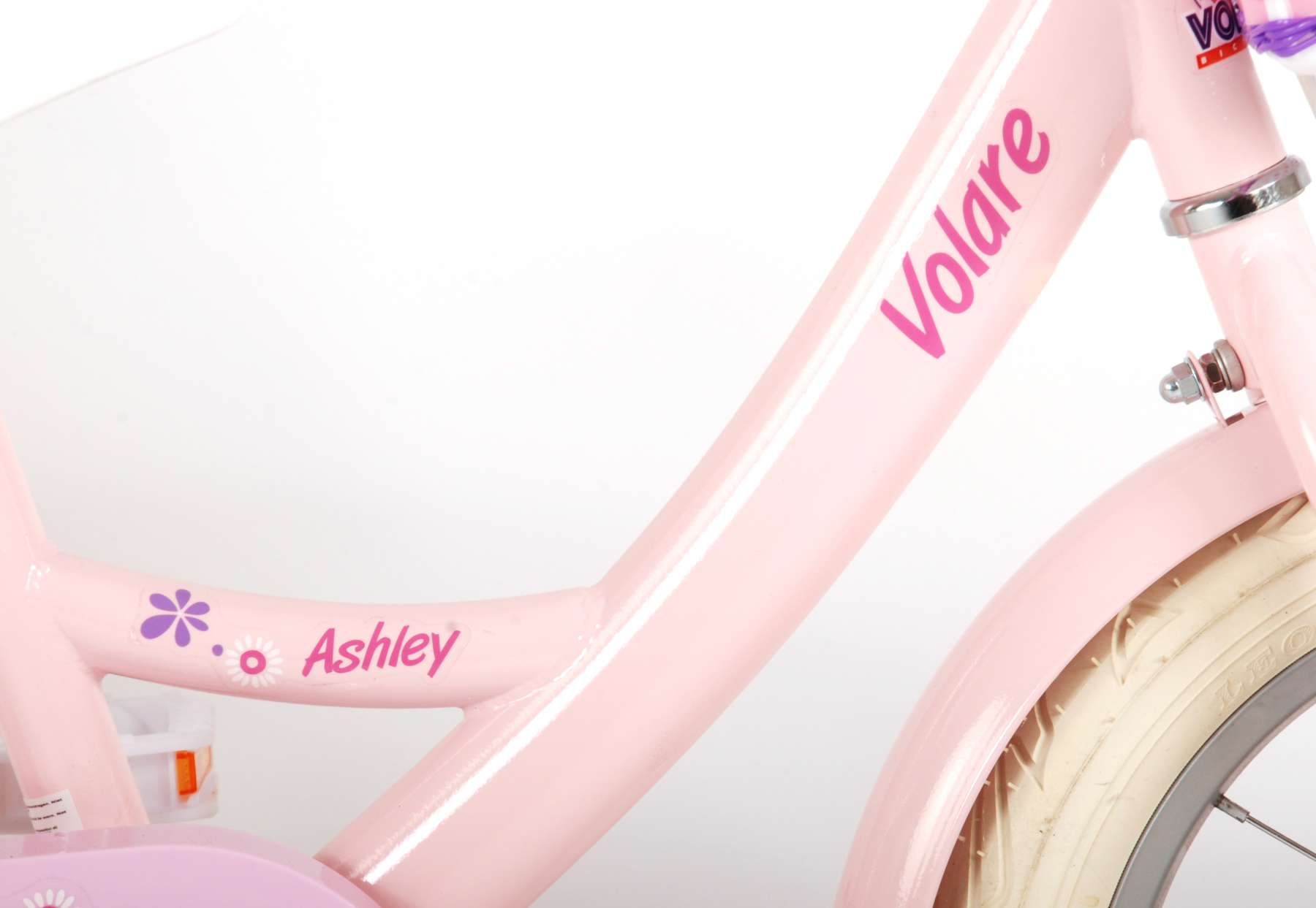 TPFSports Ashley Kinderfahrrad - Mädchen - 14 Zoll - Rücktritt + Handbremse - Weiß