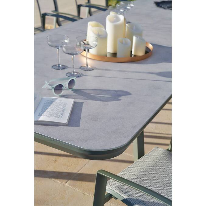 Fauteuil de jardin empilable AXANT Vert olive / Vert laurier