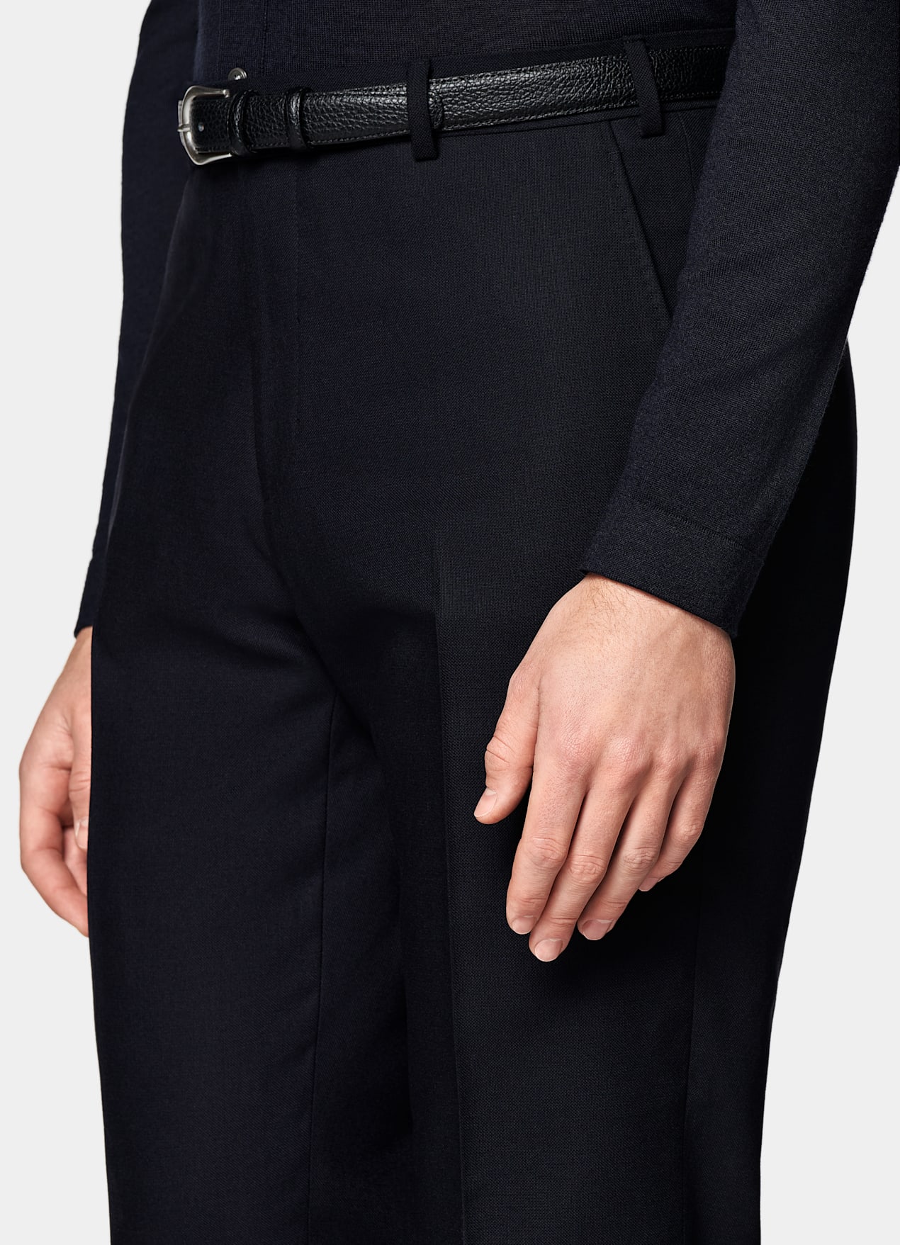 Pantalon Straight Leg bleu marine