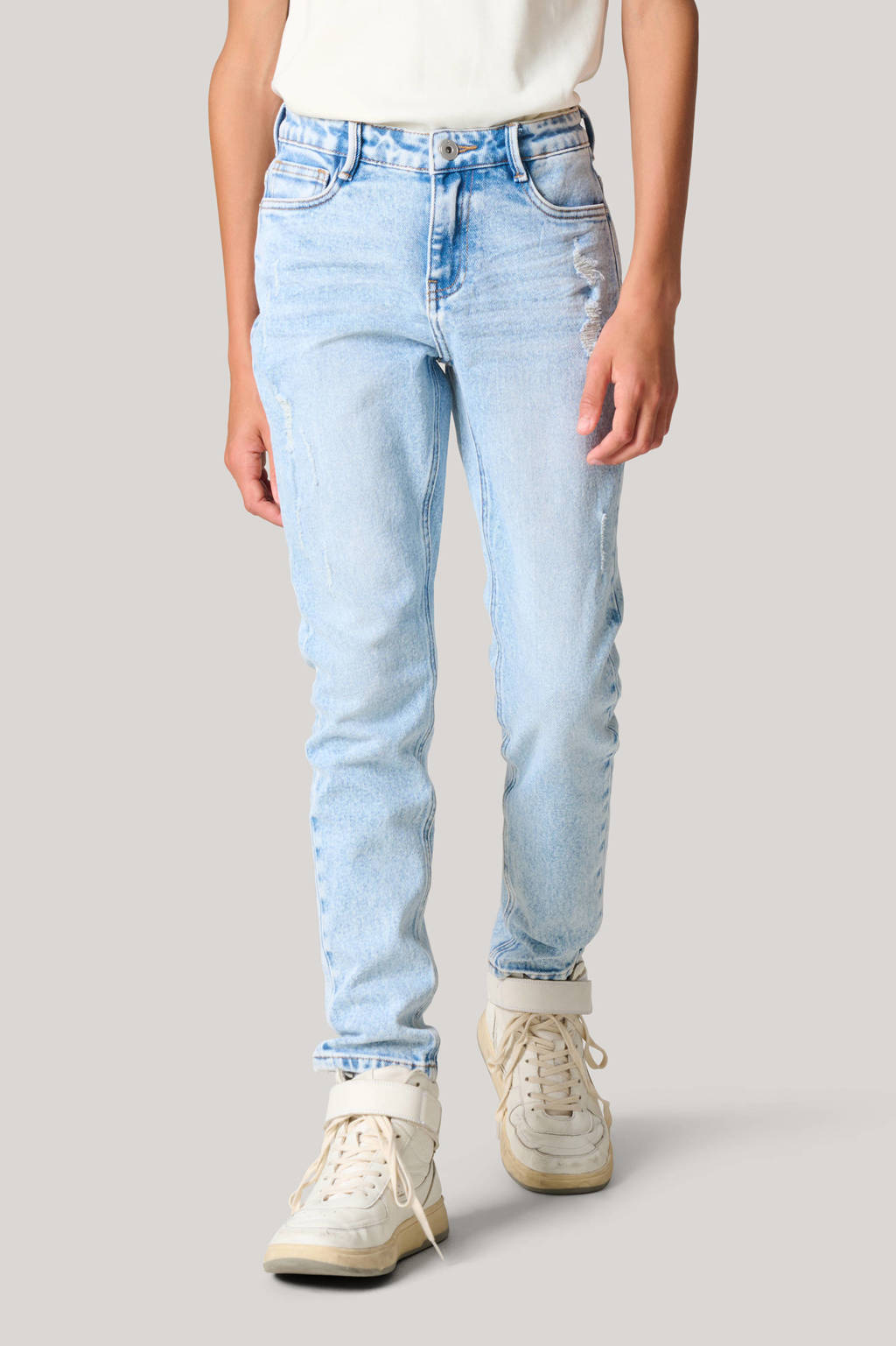 Shoeby tapered fit jeans bleached