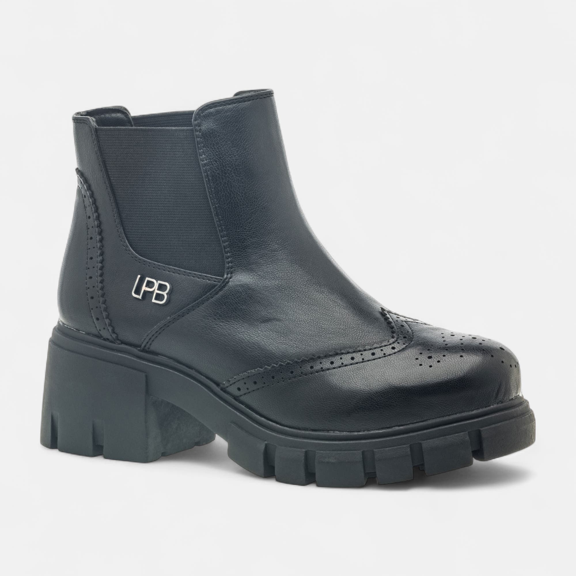 Boots chelsea à talon Femme noir