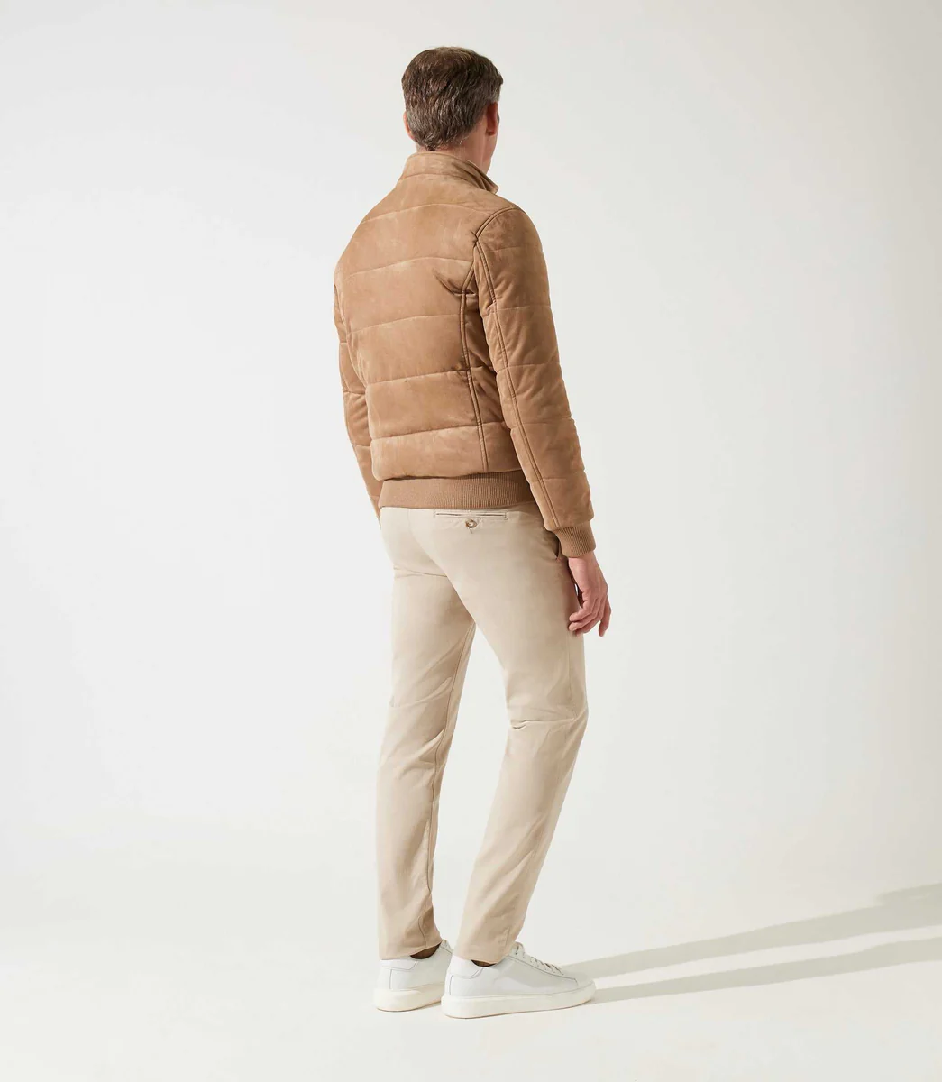 Blouson teddy matelasse beige MEMPHIS