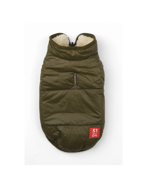 51 Degrees North Jules Coat Beige&Olijfgroen - Hondenkleding