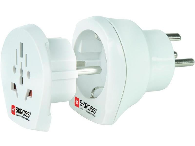SKROSS Reiseadapter Combo World – DNK 2 in 1 Lösung