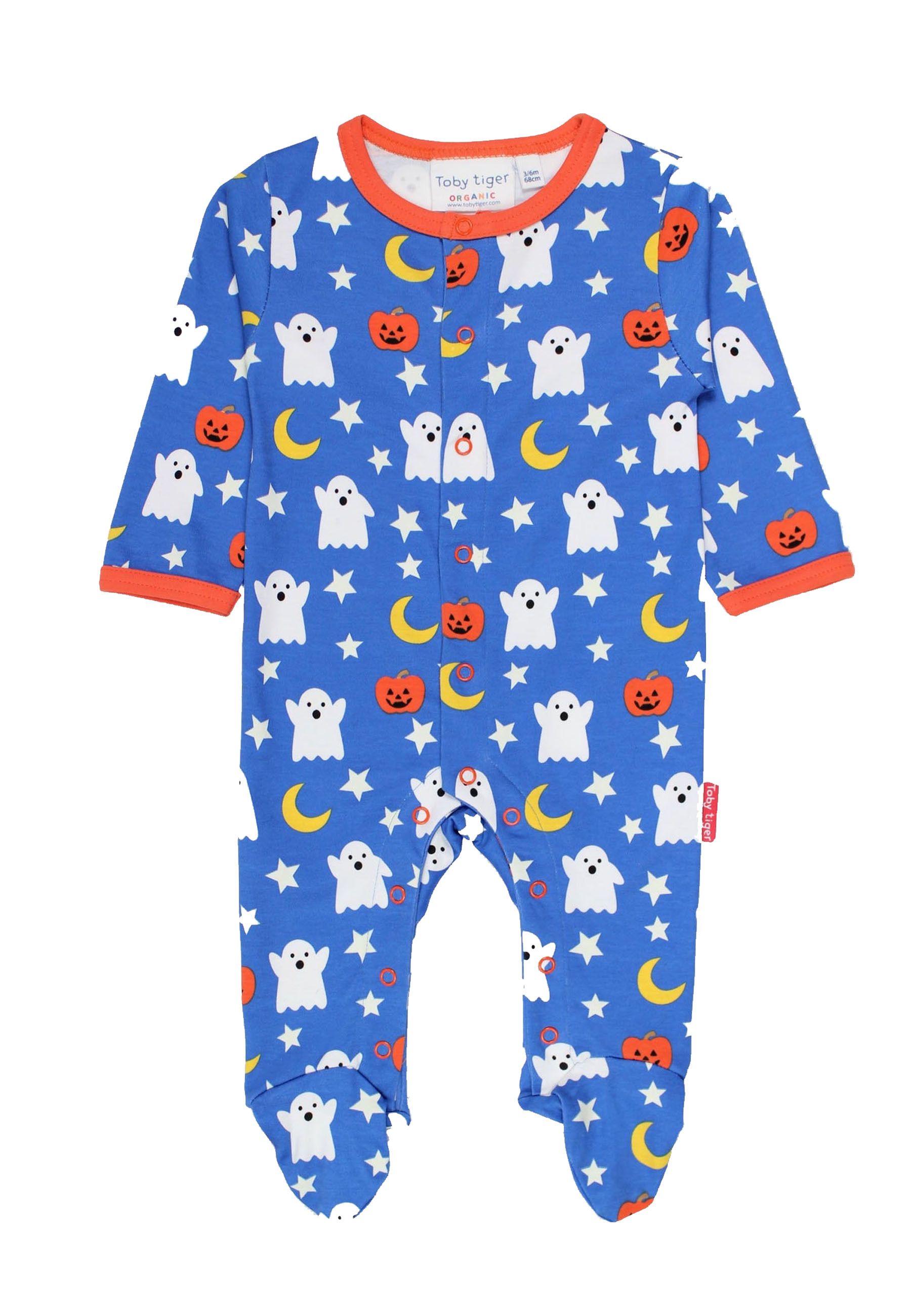Toby Tiger Schlafanzug, Einteiler mit Halloween Motiv