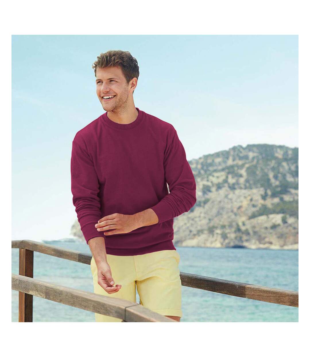 Fruit Of The Loom - Sweatshirt uni - Homme (Bordeaux) - UTRW4499