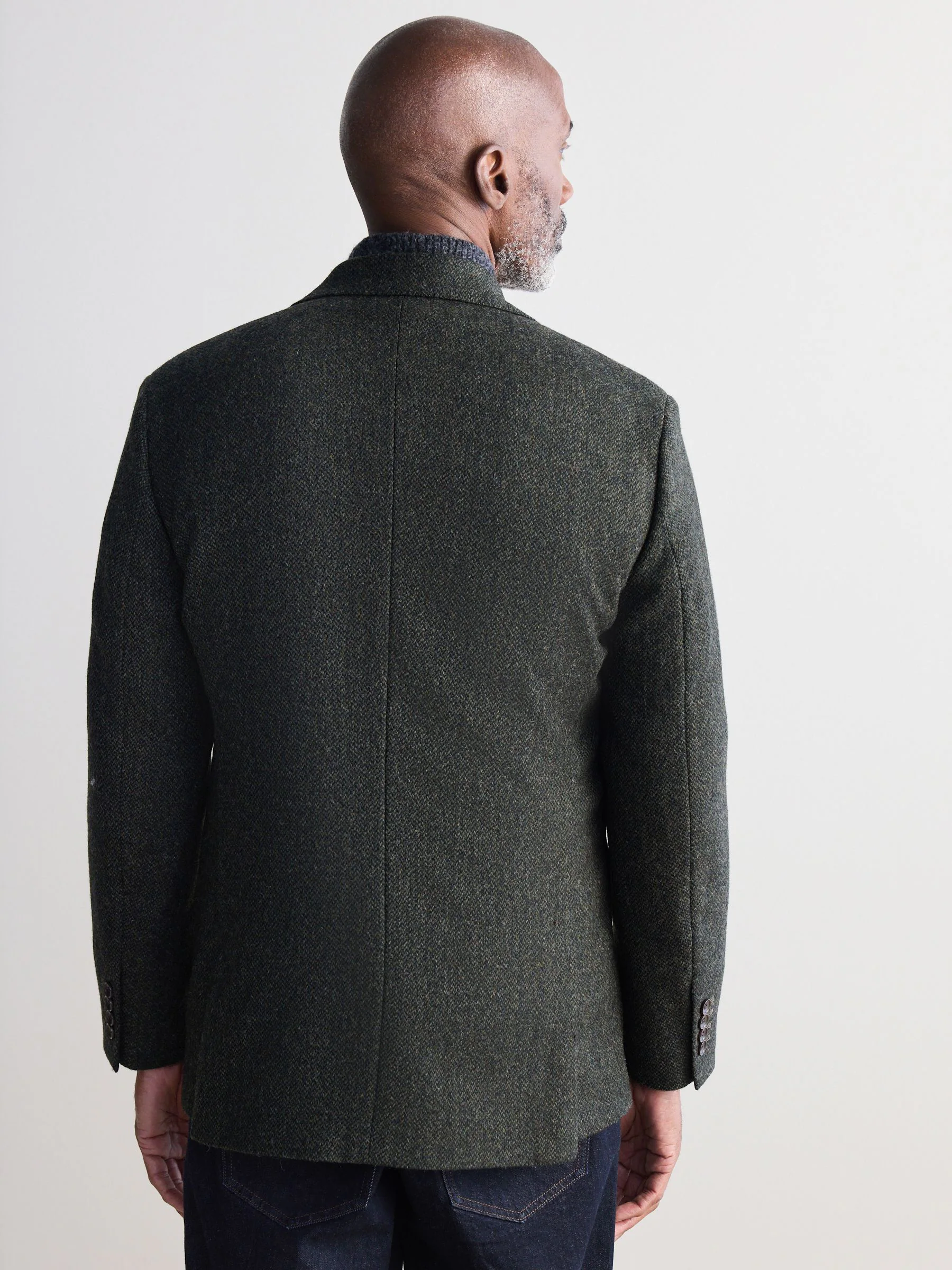 Groen - Signature Moons - Britse wollen blazer met textuur