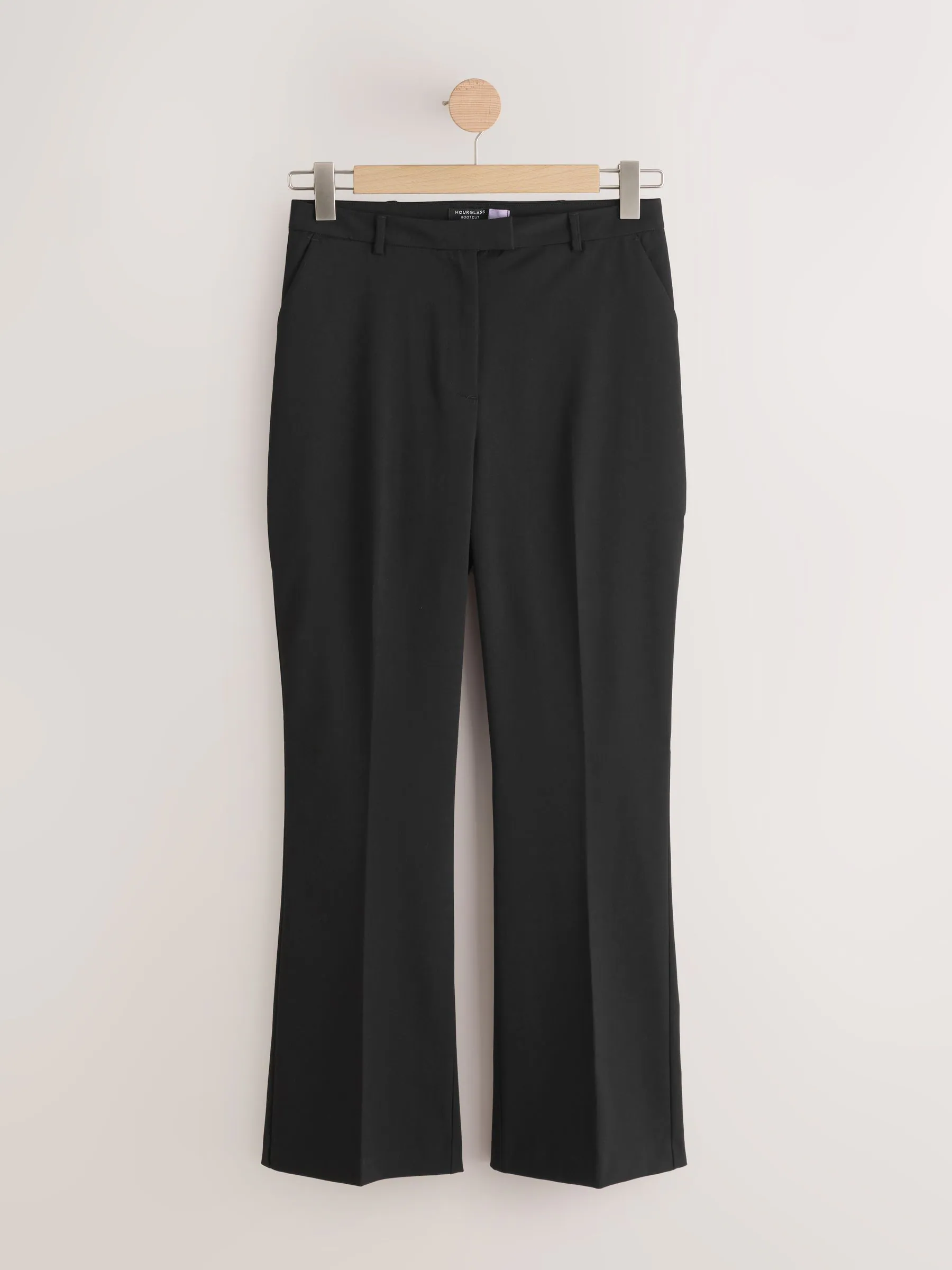 Zwart - Modieuze Hourglass broek met bootcut