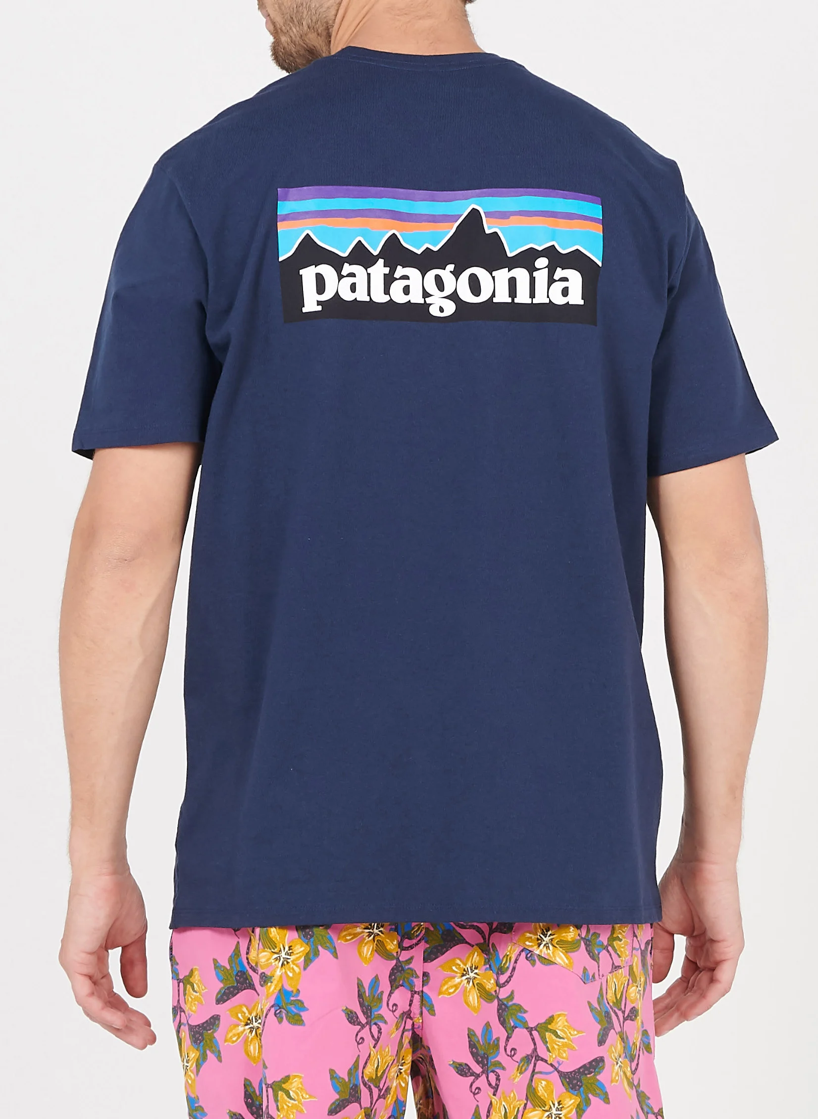 Tee-shirt col rond regular-fit sérigraphié en coton mélangé | Bleu
