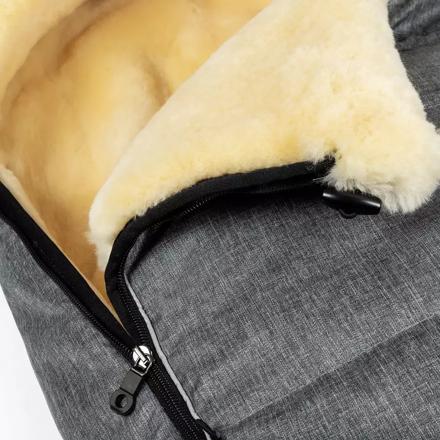 Werner Christ Baby Lammfellfußsack LADIS grigio