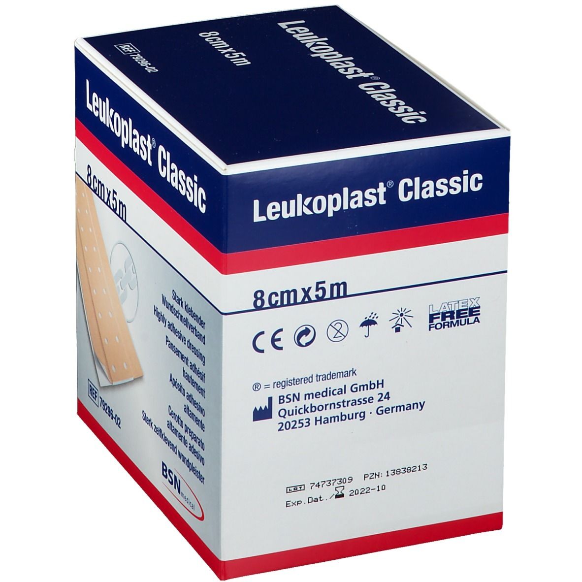 Leukoplast® Classic Pflaster 8 cm x 5 m Rolle