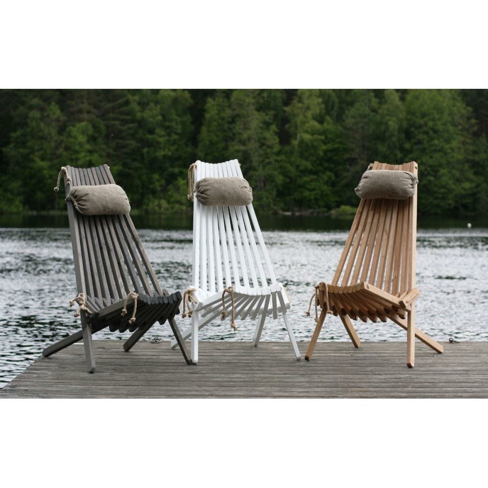 Chilienne en bois ecochair avec coussin offert (lot de 2) mélèze