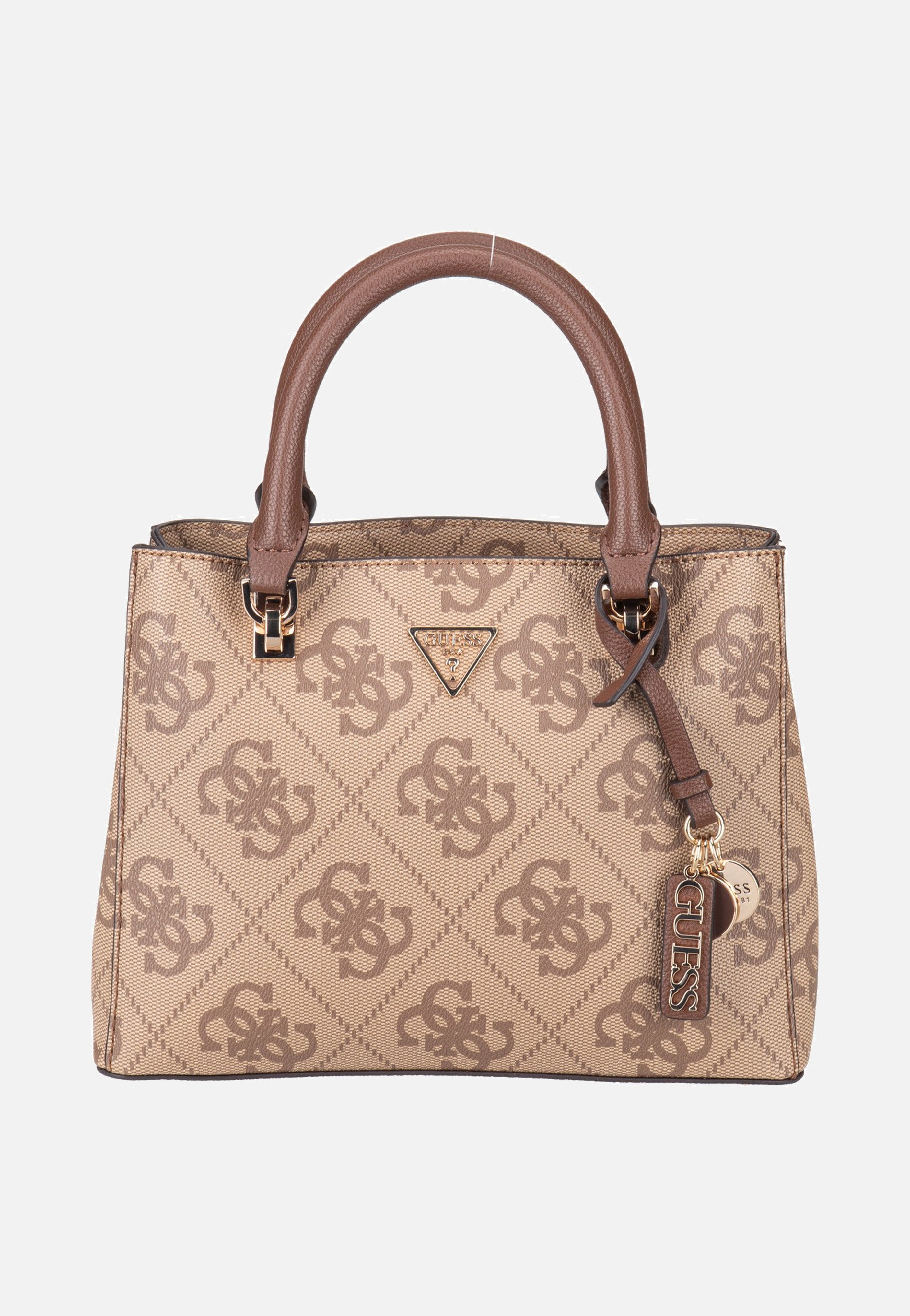 Noelle II Sml Multi Comp Latte Logo/Brown - Satchel