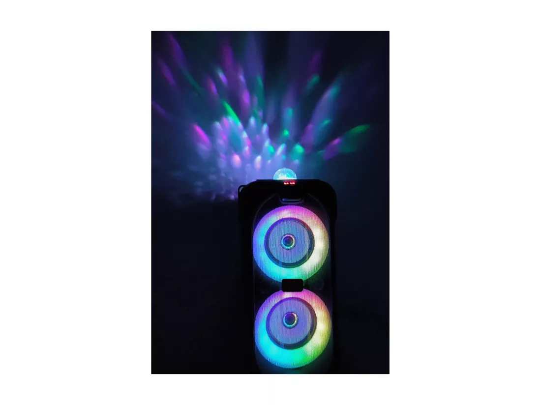 Enceinte lumineuse Bluetooth KARAOKE 400W DuoSOUND