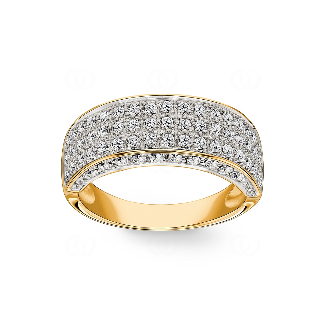 0.80 Karat Diamantring 750/18 K Gelbgold