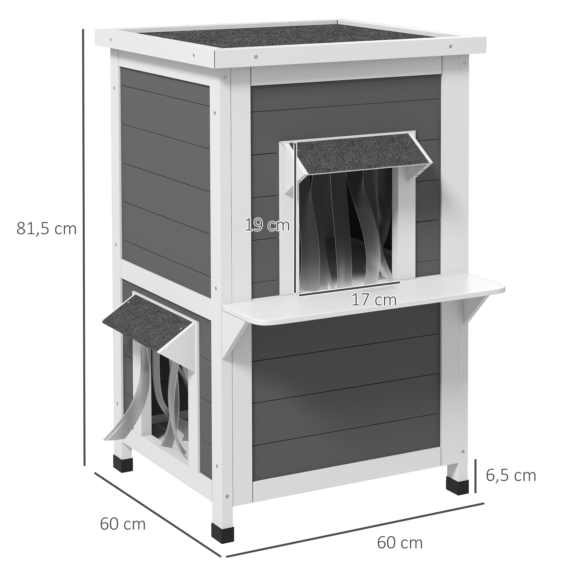 Casa para Gatos Cinza PawHut